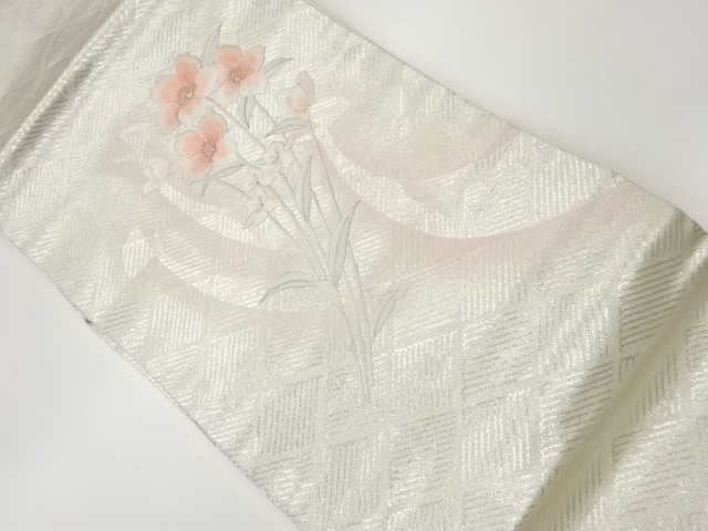 花模様刺繍名古屋帯